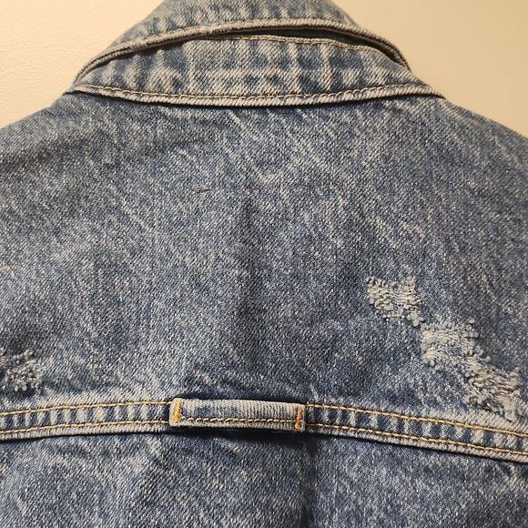 Free People Distress Demim Jacket We The Free XS - Picture 10 of 12